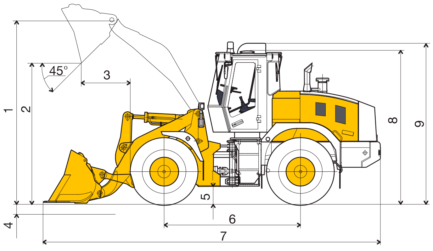 Габаритные размеры погрузчика ПК70